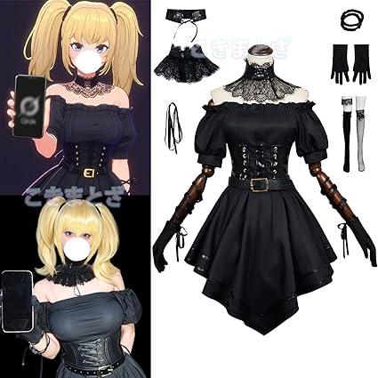 Grok Ani コスプレ衣装 2着 ウィッグ 込 71XT5i2+MwL._AC_SX425_.jpg